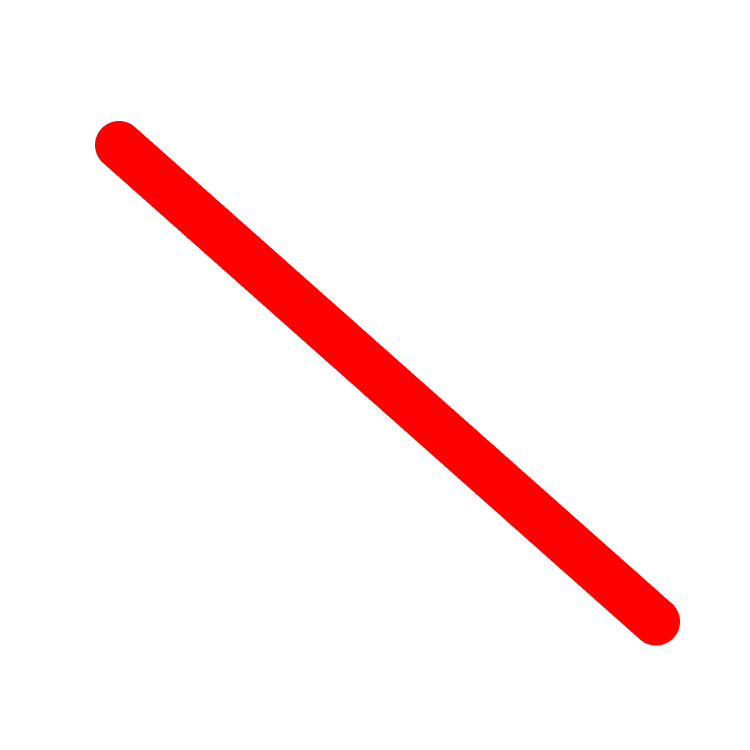 A dollar sign with a red slash through it